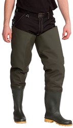 Deluxe Thigh Waders - Kleur: Donker Olijf - Maat: 47 - OUTLET