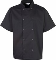 Premier PR664 Studded Front Short Sleeve Chef's Jacket